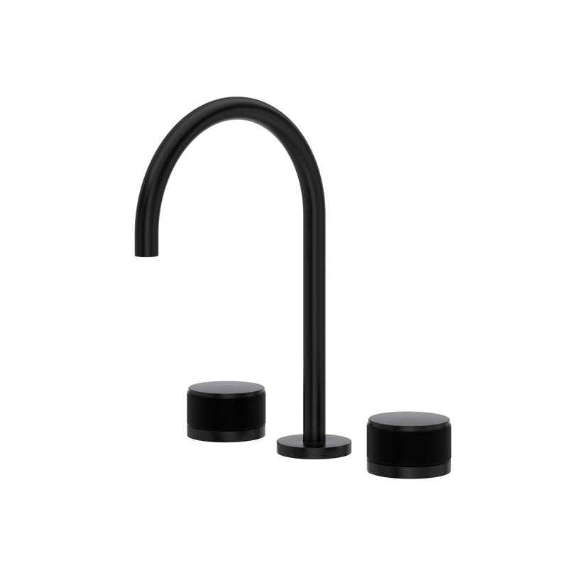 Amahle Widespread Lavatory Faucet with C-Spout, Matte Black