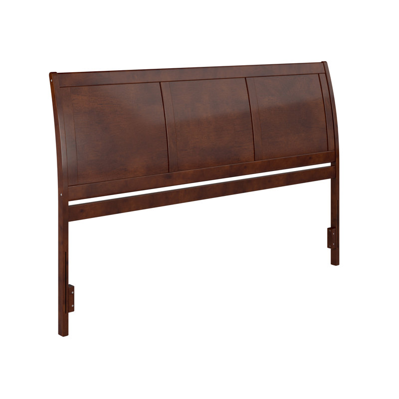Lampley Solid Wood Sleigh Headboard, King, Walnut