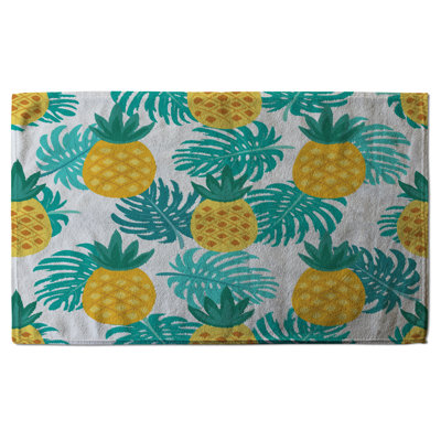 Cotton Floral Waffle Tea Towel Kitchen Towel