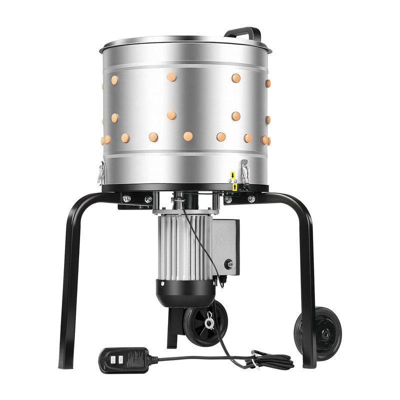 550W Electric Chicken Plucker Machine with 114 Soft Fingers - Stainless Steel Poultry Feather Remover for Home Farm Processing