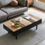 Table basse rectangulaire en bois massif noir-110405210