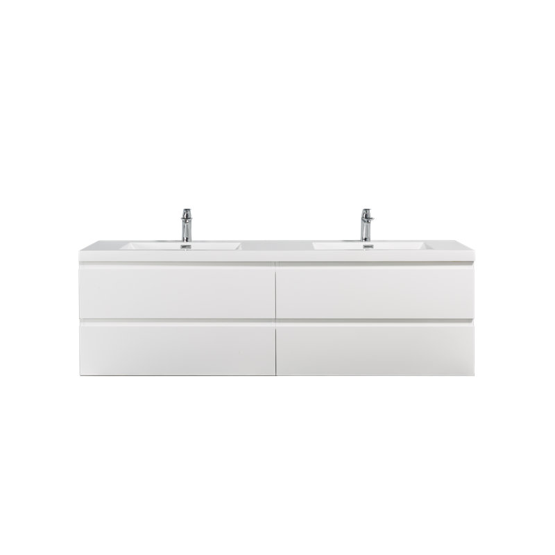Ensemble de meuble-lavabo double mural 71 po Andella