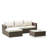 Ensemble de conversation modulaire en rotin avec coussins 3 pièces Audet-48145510