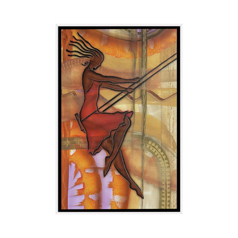 «Carefree» par Fred Odle - impression, Pas de tapis, Toile blanche encadrée, H 26 po x l 18 po x 1,5 po