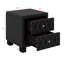 Velvet Nightstand With 2 Drawers, Elegant Upholstered Nightstand With Button-Tufted And Crystal Handle-118231171