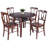 Darrens Table 5-pc Drop Leaf Dining Table With 4 Renaissance Chairs, Walnut-350527904