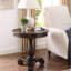 Table de bout en bois Finish - 26 po x 26,5 po, piédestal élégant de 26,5 po pratique et élégant-2052195197