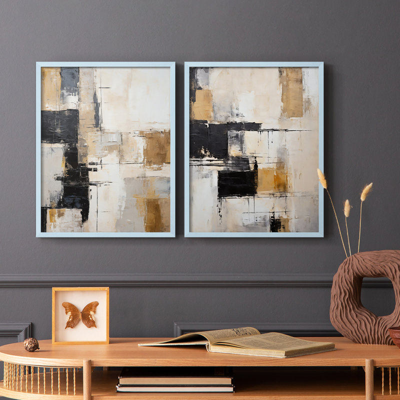 ABSTRACT Series CCCCXCI - Impression encadrée de qualité supérieure - prête à être accrochée - aucun clou requis - aucun clou requis