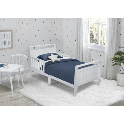 Contemporary Toddler Solid Wood Sleigh Bed by Delta Children