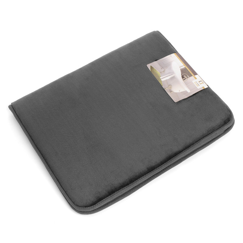 Tapis de bain antidérapant pour baignoire et douche, Gris charbon, H 1 po x l 20 po x p 32 po