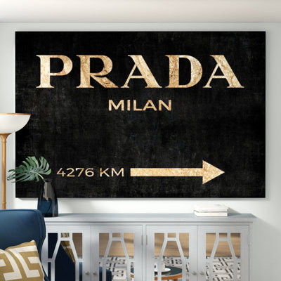 «Milan Noir», art textuel sur toile tendue
