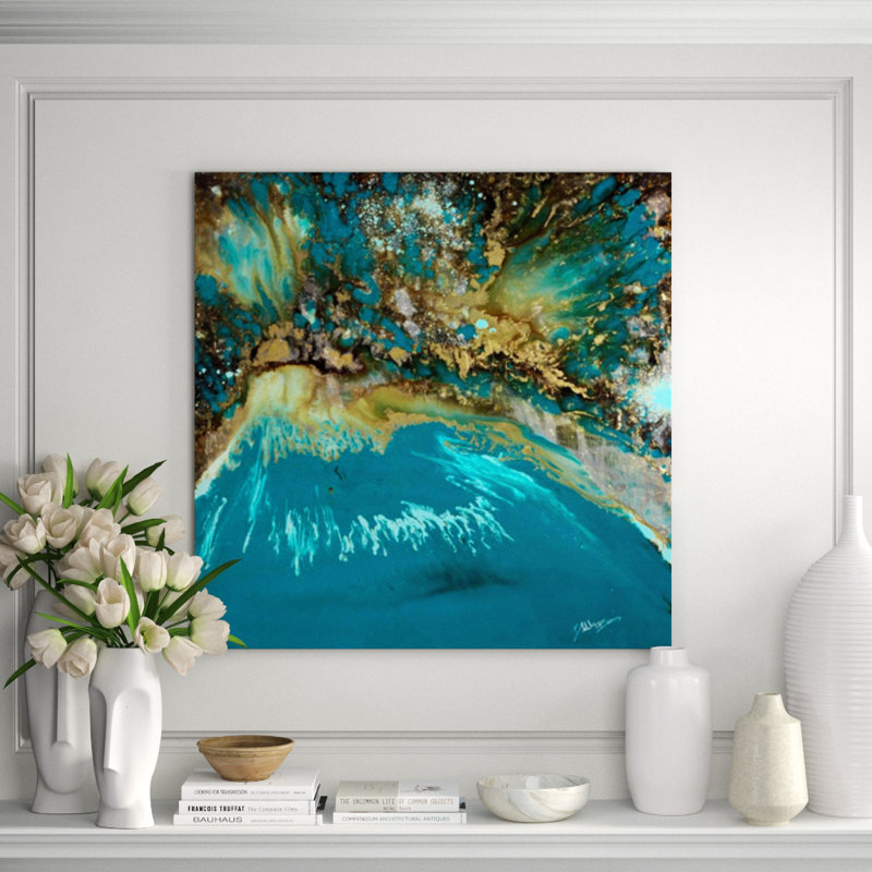 Dynamic V Painting by Blakely Bering, 36" H x 36" W x 1.5" D, Outdoor
