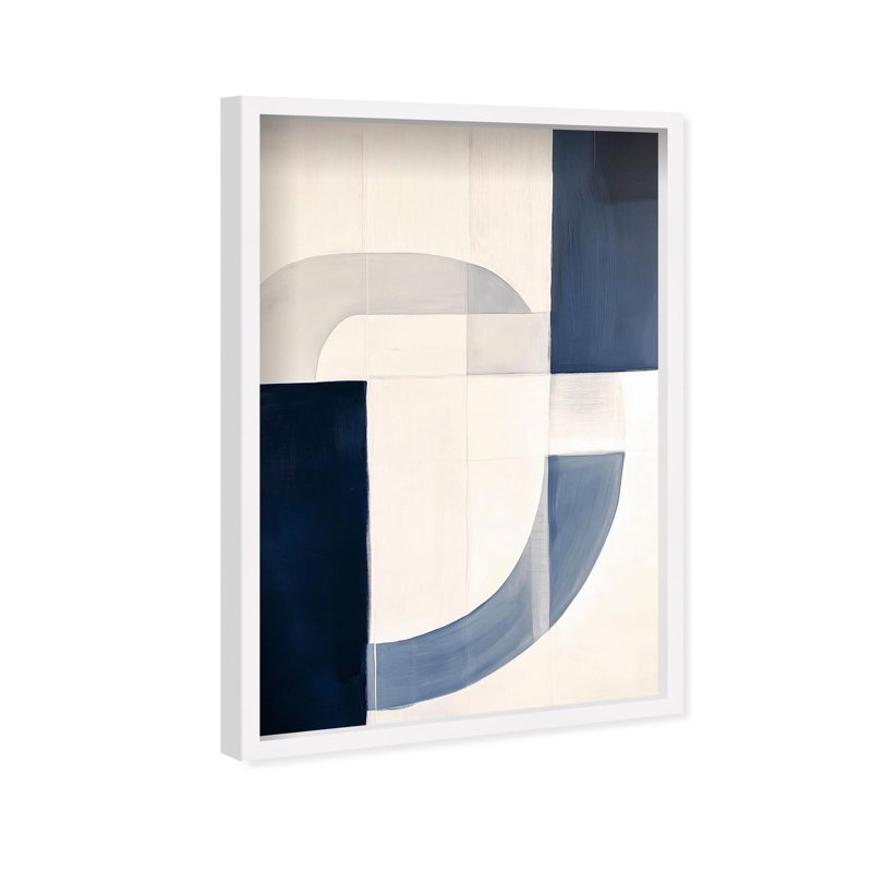 Oliver Gal Sunset Serenity V Abstract - Luxury Shadowbox Framed Wall Art, 31.5" H x 21.5" W, White