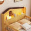 Lit en bois avec tête de lit en forme de maison, lit avec tiroirs de rangement-114224506