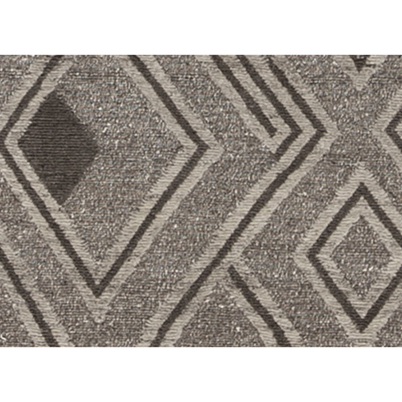 Hand Knotted Linen Geometric Area Rug in Natural And Gray, Rectangle 3' x 5'1"