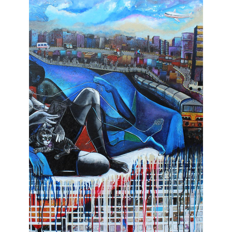 La persistance de la mémoire, peinture | Acrylique sur toile | Par Pradeepta Kishore Das