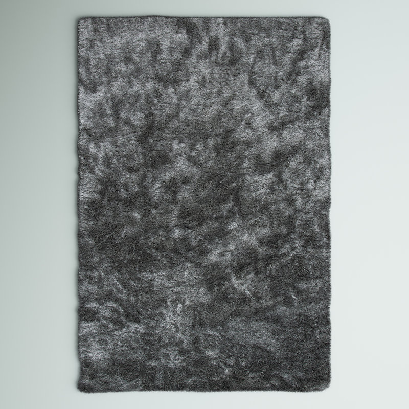 Annike Handmade Tufted Gray Area Rug, Rectangle 9' x 12'
