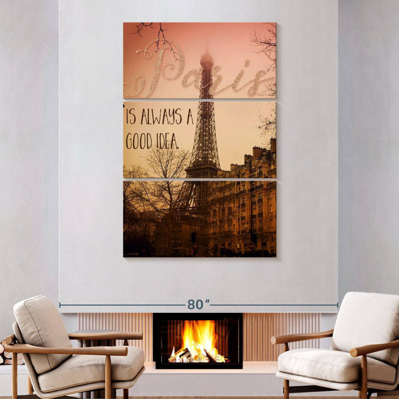 Tergel Paris Is Always A Good Idea, 74" H x 48" W