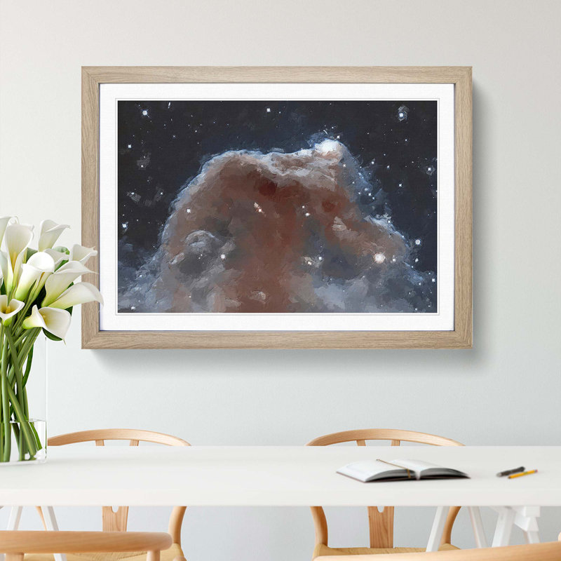 Out of Space Vol.21 in Abstract - Picture Frame Graphic Art Print, 27cm H x 36cm W x 2cm D, Oak Framed
