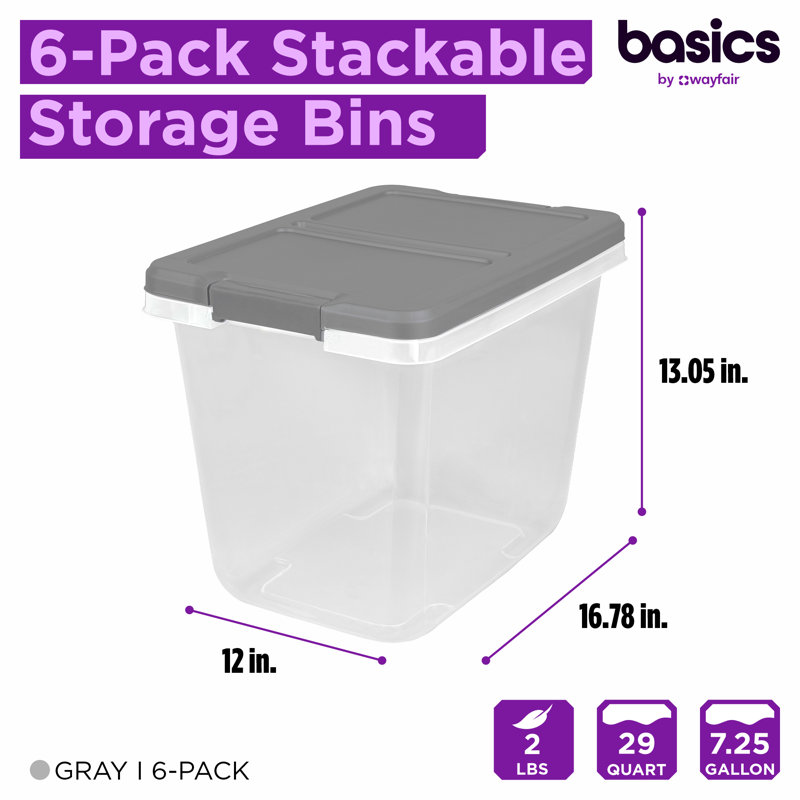 Wayfair Basics Latched Storage Container 29 Qt
