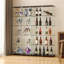 Vitrine en verre avec portes doubles à 5 tablettes et serrure