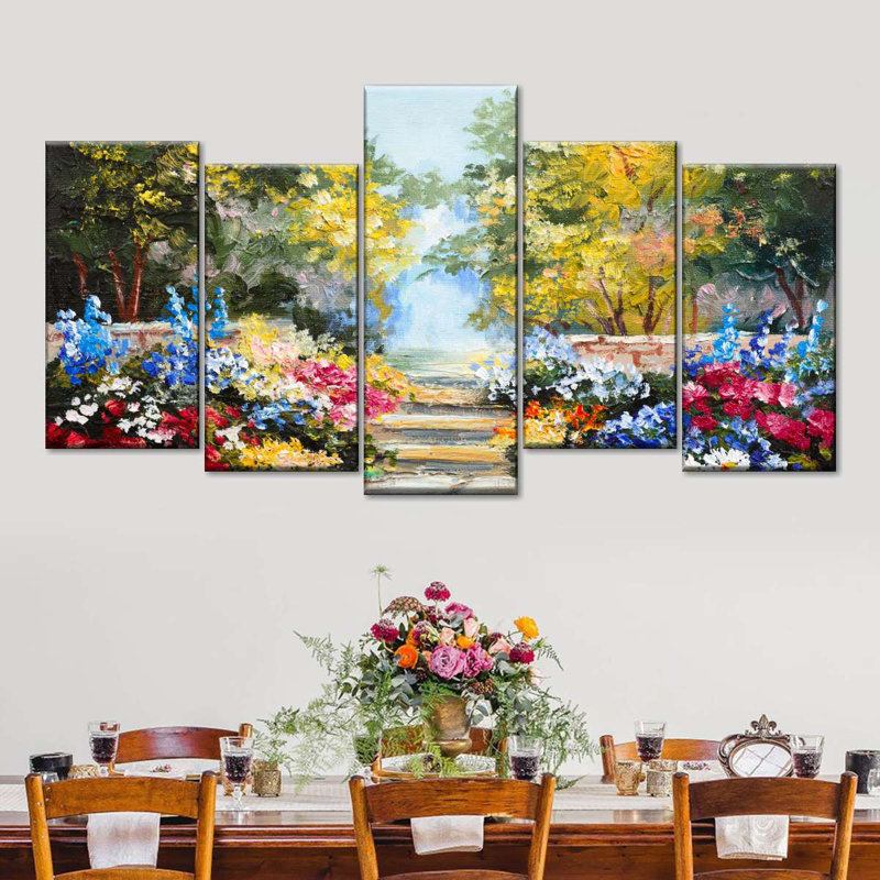 «Flower Garden», reproduction d'art sur toile, H 66 po x l 33 po x P 1,25 po
