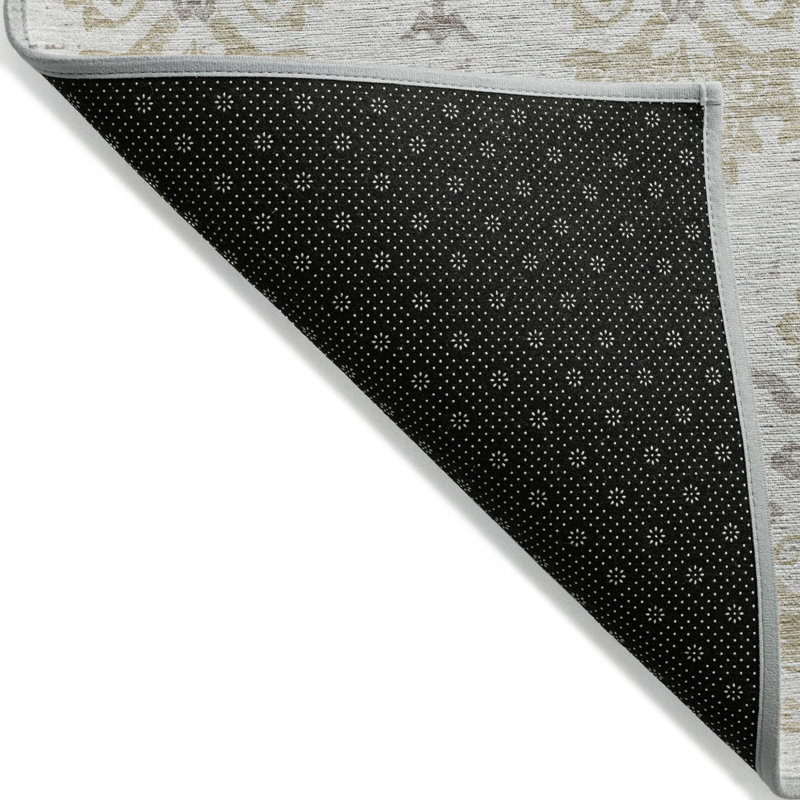 Tapis d'intérieur lavable oriental beige 5 pi