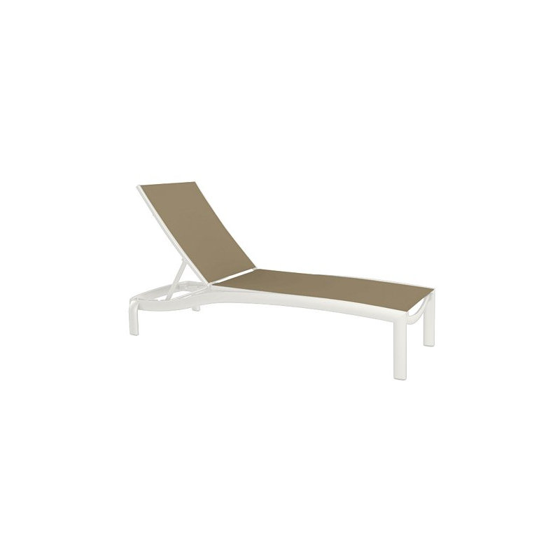 Kor Outdoor Chaise Lounge, Shell, Gold Coast