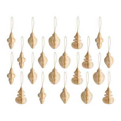 10cm Handmade Solid Colour Paper Hanging Figurine Ornament
