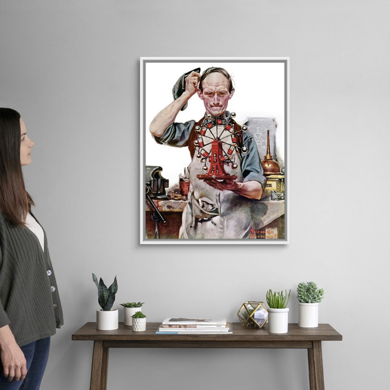 Perpétuel mouvement, art mural sur toile, H 32 po x l 26 po x P 1,75 po, Cadre flottant blanc