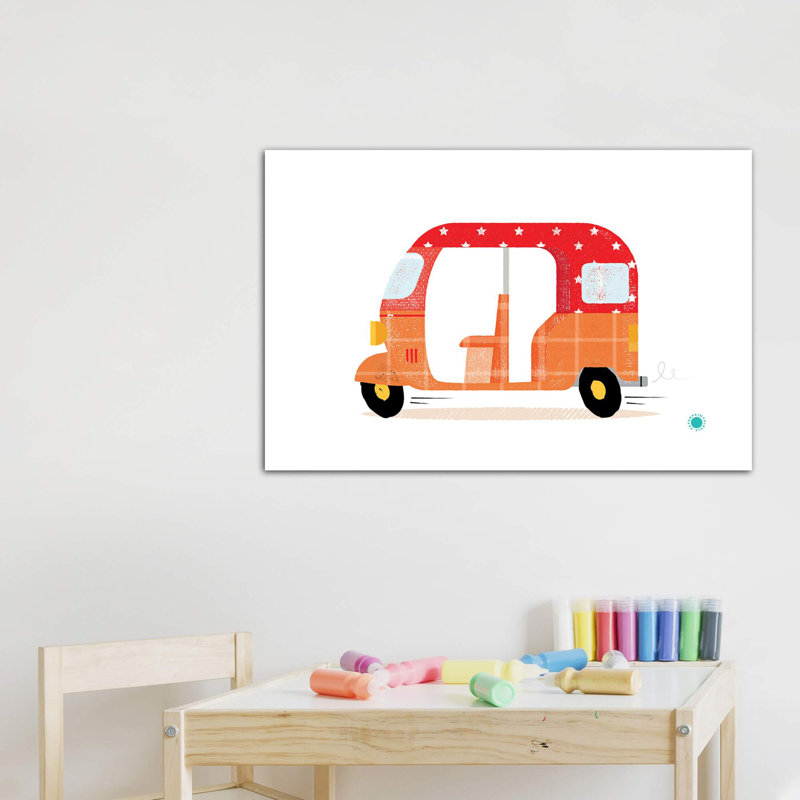 Rickshaw - Imprimé, Pas de tapis, Toile tendue, H 40 po x l 60 po x 1,5 po