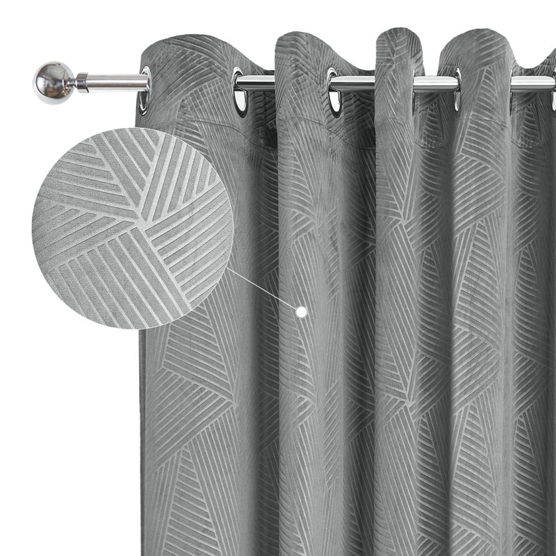 Blackout Curtain Panel Pair, 116cm Width x 183cm Drop, Grey