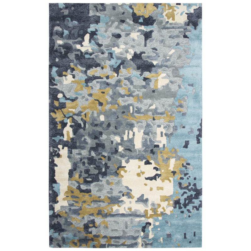 Gomes Wool Abstract Indoor Rug, Rectangle 8' x 10'