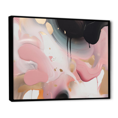 Pink And Gold Inner Worlds Of Marble II - Print on Canvas