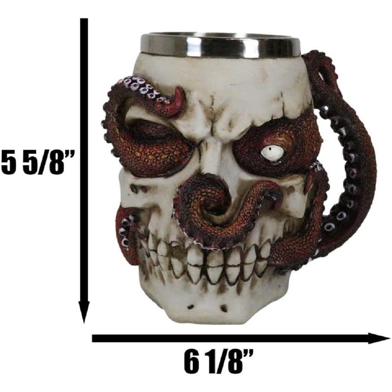Grande tasse à café avec crâne Hidemi