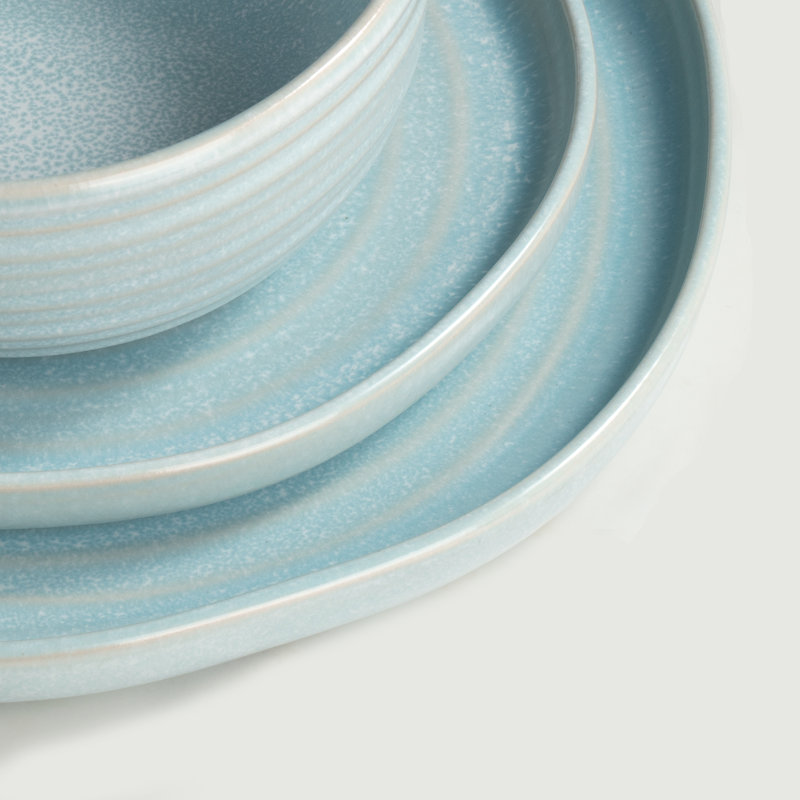 Ensembles de vaisselle et assiettes 12 pièces Famiware Pluto, Bleu clair