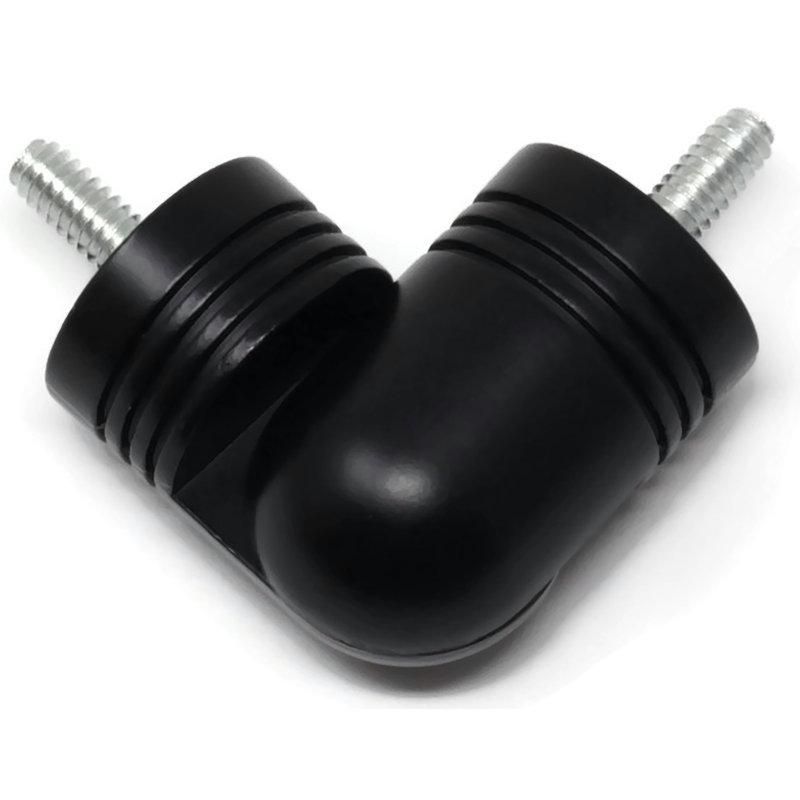 Accessoire de quincaillerie de rideau à charnière Peirce, Noir, H 1,12 po x l 3,75 po x P 1,12 po