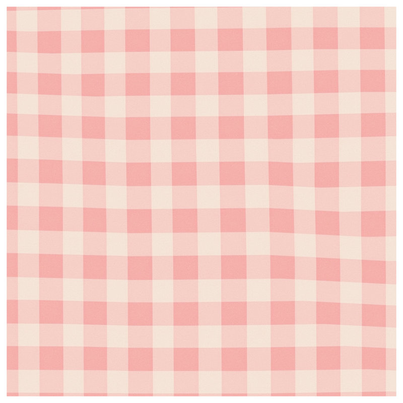 Couvertures à carreaux vichy rose et beige, L 50 po x H 60 po