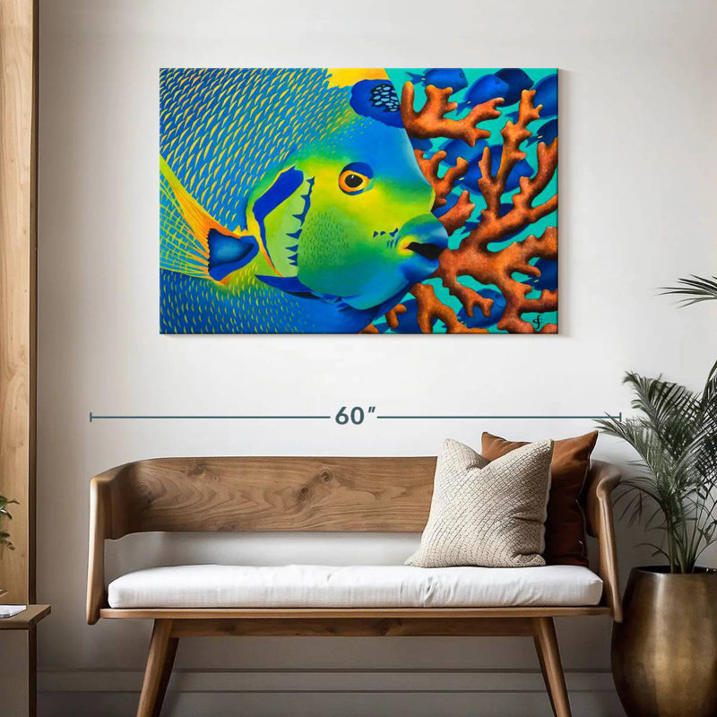 Poisson-ange Brampt, H 30 po x l 45 po