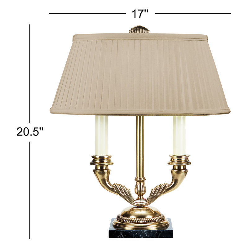 Trevor 20.5" Antique Brass/Black Table Lamp