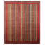 Aryana Wool Striped Area Rug in Red