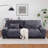 Convertible 2-Person Sofa Bed With Adjustable Backrest,Plush Corduroy Upholstery, 2 Pillows Included-1325084461
