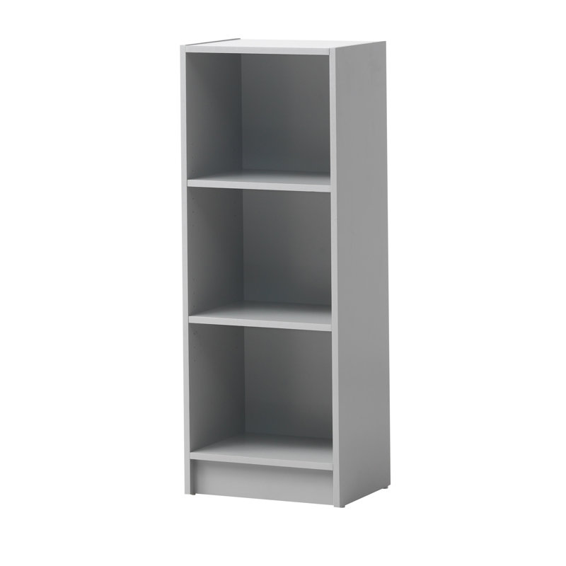 Zaira 80cm H x 40cm W Standard Bookcase, 106cm H x 40cm W x 30cm D, Light Grey