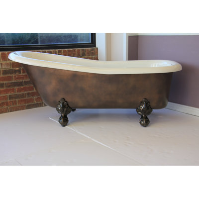 66" x 30" Clawfoot Soaking Bathtub
