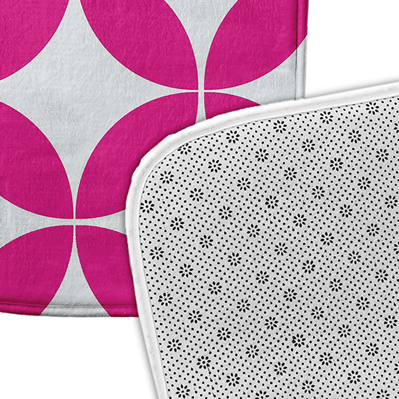 Tapis de bain Funky Junky, L 17 po x L 24 po, Rose