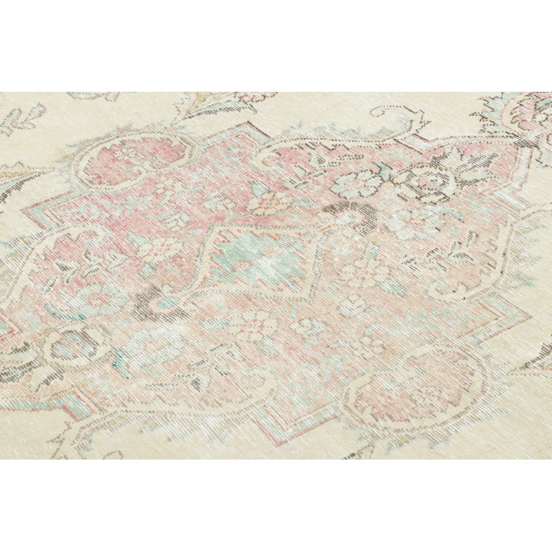 Distressed One-of-a-Kind 9'10X12'8 Hand Knotted Area Rug