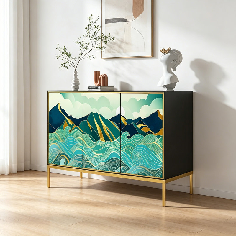 Solid Wood Living Room Storage Cabinet