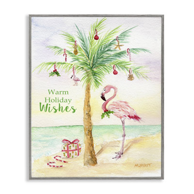 Palmier tropical de Noël flamant tropical