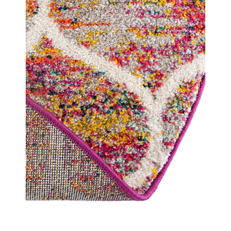 Rivanna Geometric Red Area Rug, Multi Red, Oval 7'1" x 10'