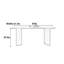 Table Mid-Century rectangulaire en bois et pierre-1624455457